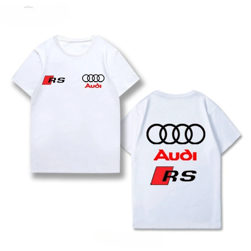 

Summer New Audi Performance Car Department Car Modification Audi RS Peripheral Short-sleeved Loose Cotton T-shirt Overalls Men