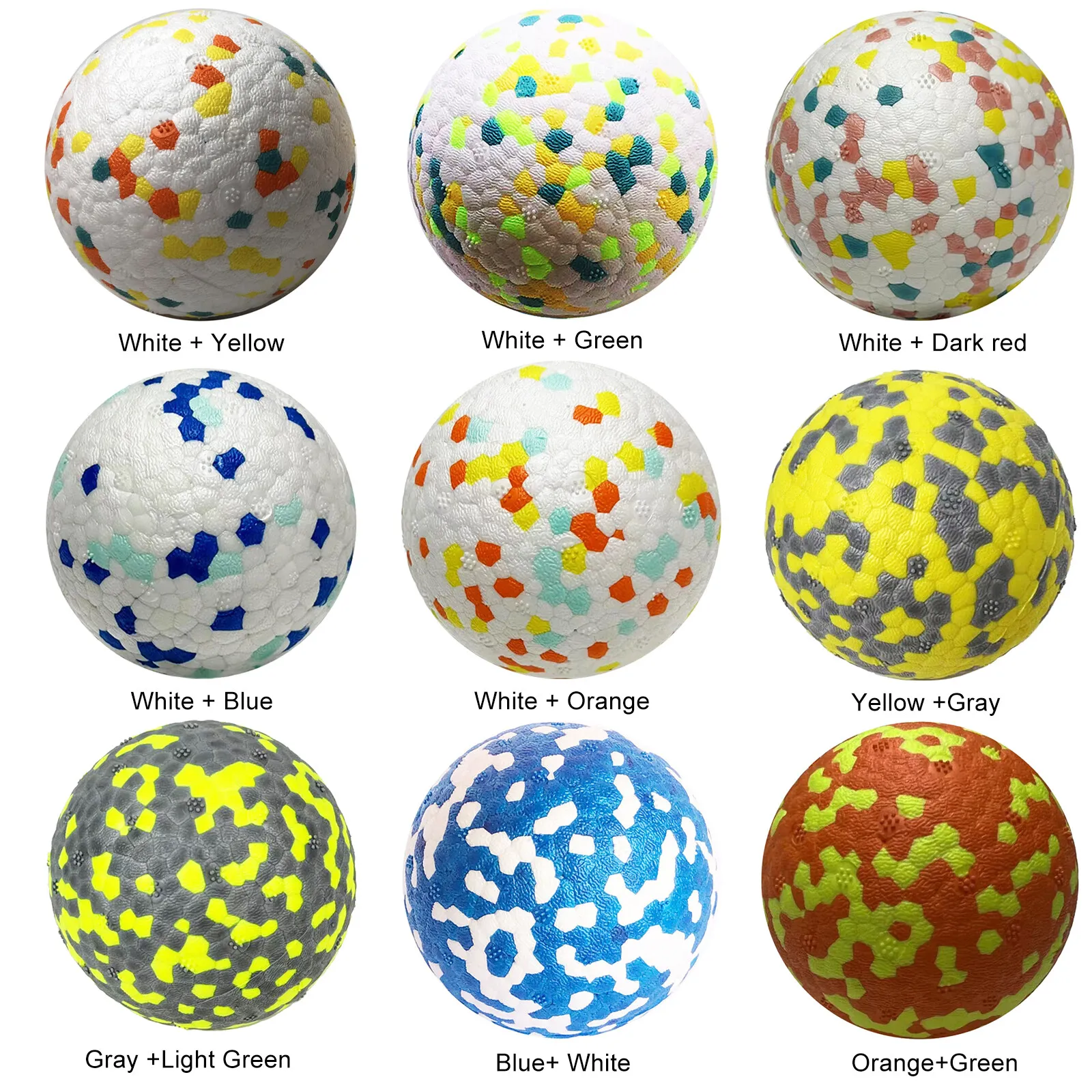 Pet Dog Toy Ball Toys Multicolor Cleaning Teeth Grinding ETPU Bite Resistance 2.5inch/3inch Floatable High Elastic