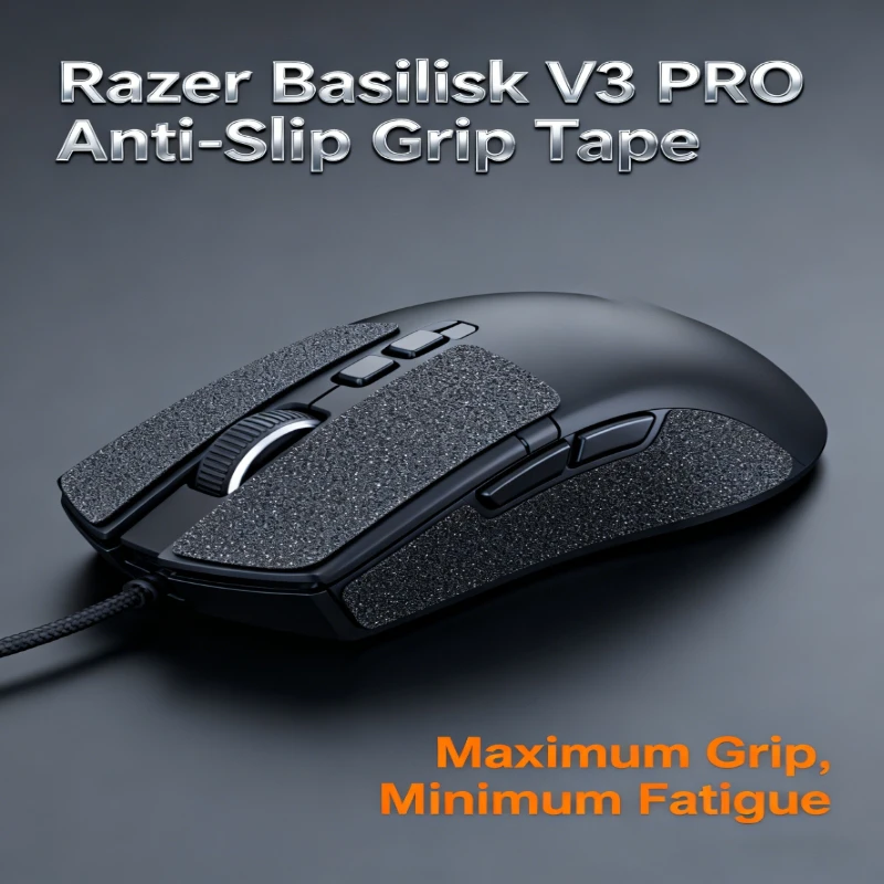 

Pro Gamer’s Choice! High-Grip Anti-Slip Tape for Razer Basilisk V2/V3 Pro with FREE Cleaning Kit – Easy Apply, No Residue