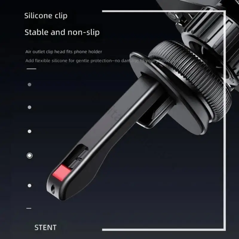96BA Innovative Auto Tightening Phone Car Mount Adjustable Clamp Design for 4-6.7 Inches Devices Easy Hand Operations