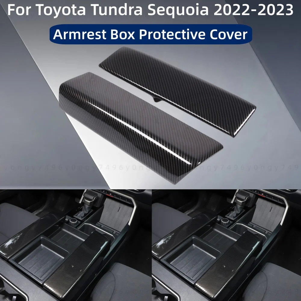 

Car Upgrade Styling Armrest Box Protective Cover For Toyota Tundra Sequoia 2022 2023 Modification Decoration Accessories