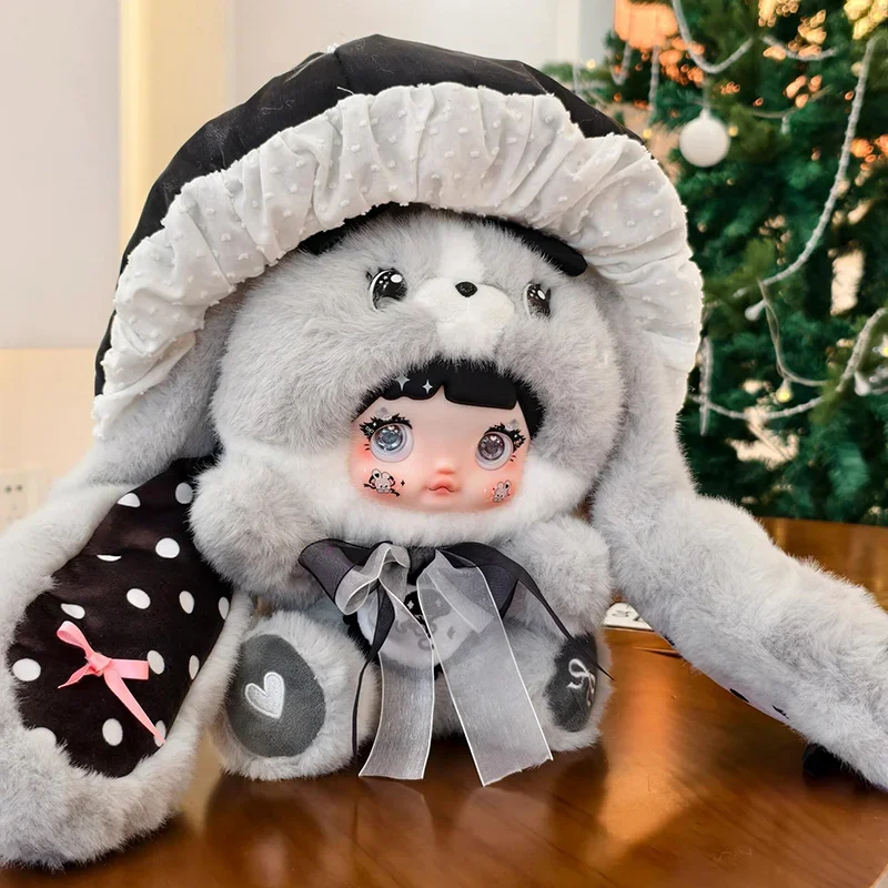 Em estoque genuíno nommi 400% cogumelo chapéu série caixa cega decoração para casa pequeno coelho boneca feriado surpresa giftcute brinquedo de pelúcia
