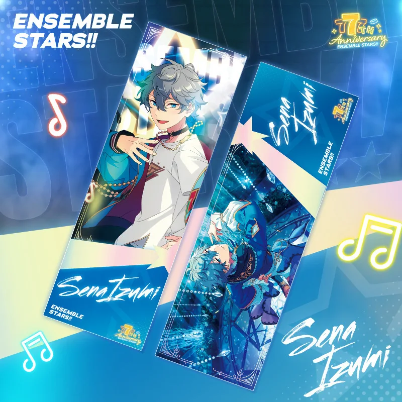 Ensemble Stars Anime Figures Sakuma Ritsu Sena Izumi Akehoshi Subaru Exquisite Laser Ticket Toy Bookmark Fans Christmas Gift