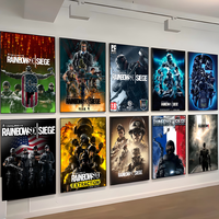 1pc Clancys Rainbow Six Siege Game Poster Self-adhesive Art Waterproof Paper Sticker Coffee House Bar Room Wall Decor