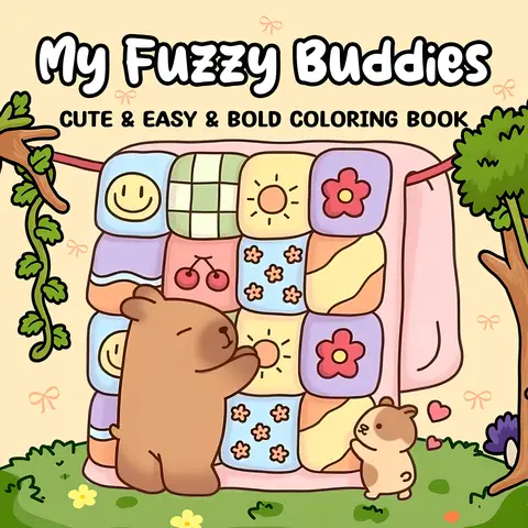 자세히 둘러보기 MY FUZZY BUDDIES: 휴식을 위한 귀엽고 아늑한 일상 활동이 담긴 성인용 컬러링북(아늑한 공간 색칠하기)
