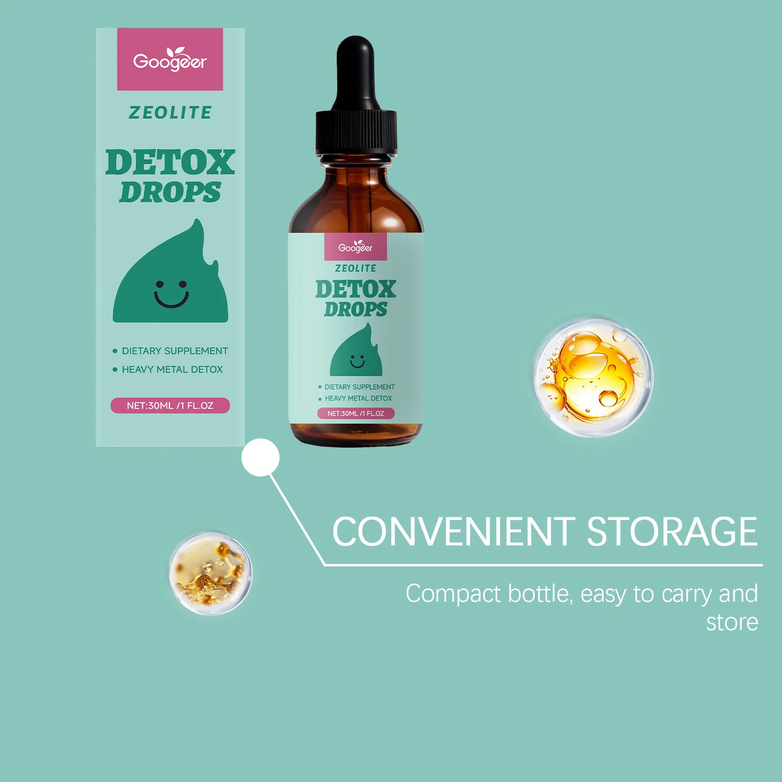 Activated Zeolite Trace Mineral Drops Body Detoxifier Remove Toxins Balance Minerals Digestive Wellness Dietary Supplement