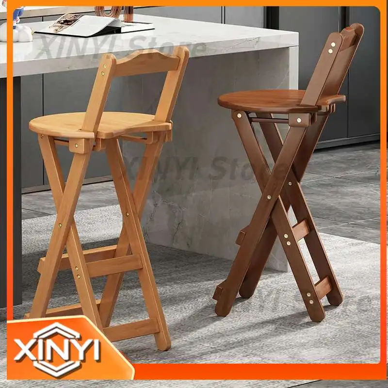 Ergonomic Wooden Bar Stool for Women for Japanese Villa House Comfortable Vintage Taburetes for Americana Bar Trendy