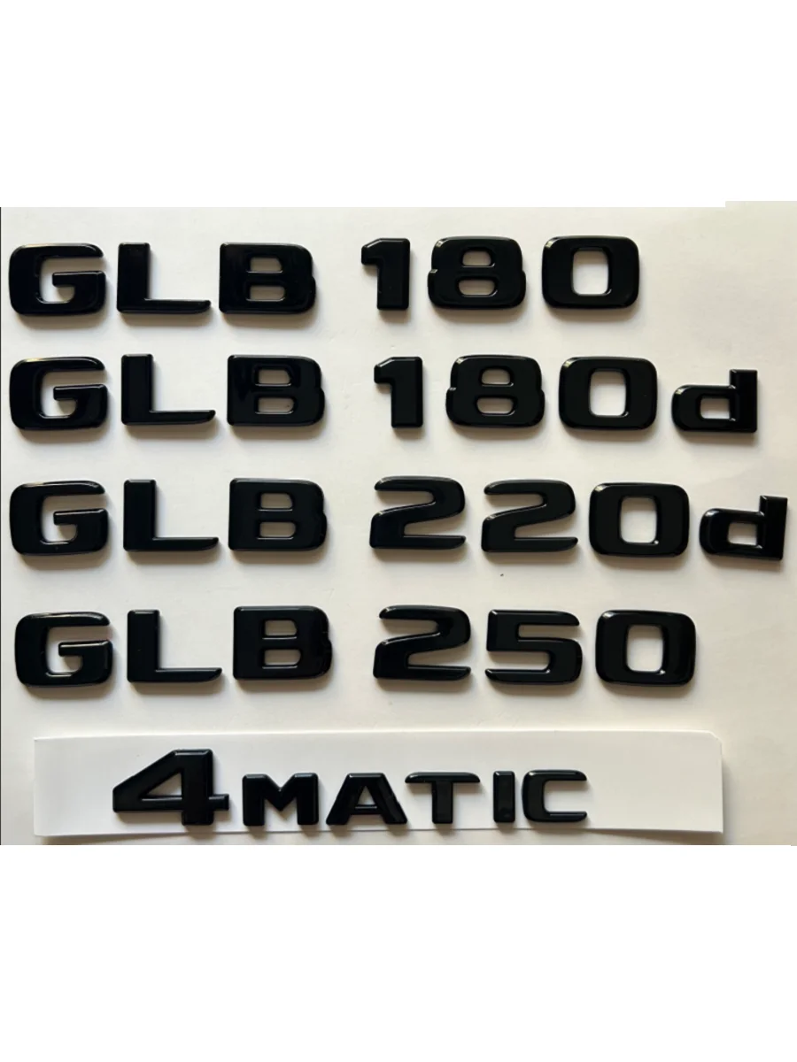 Gloss Black for Mercedes Benz FWD X247 GLB35 AMG GLB180 GLB200 GLB220 GLB250 GLB180d GLB200d GLB220d GLB250d 4MATIC Emblems