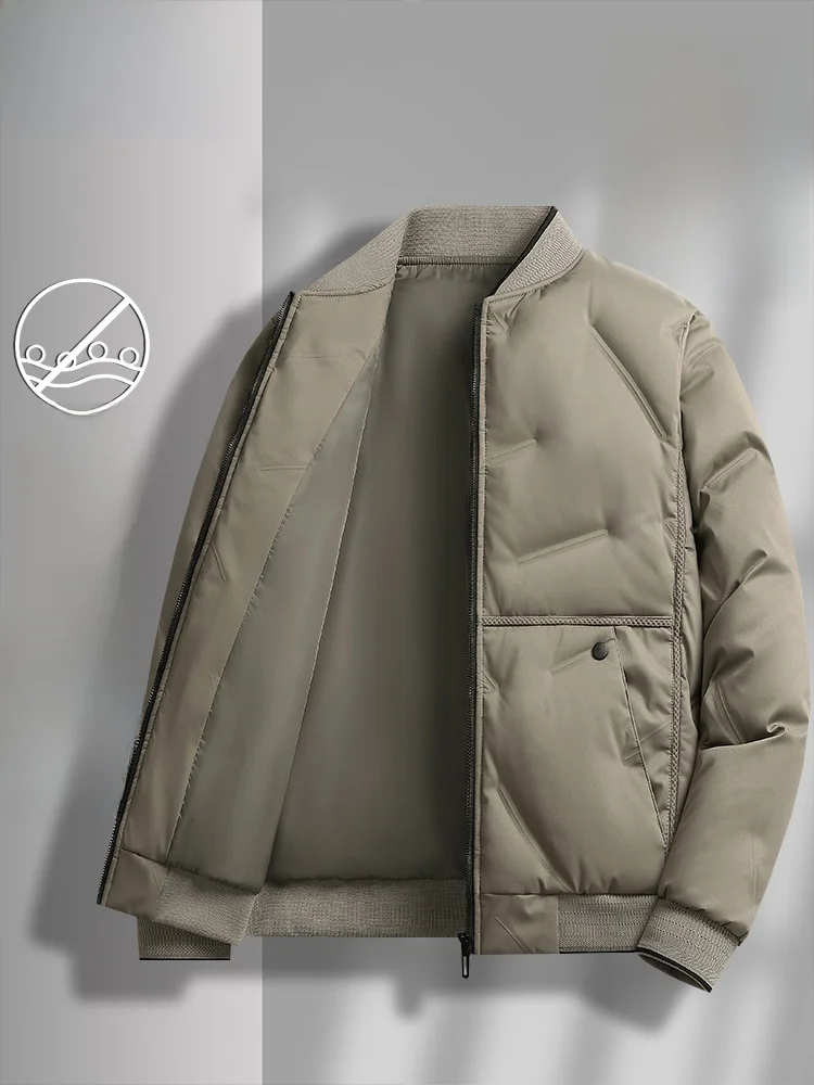 

Men's Winter down Cotton Jaet Windproof Warm Stand Collar Coat Anti-freeze Middle-aged And ly Faionable Ci Casual ...