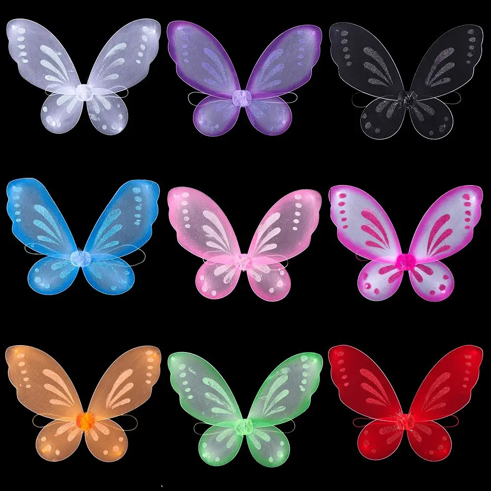 Birthday Party Favor for Kids Halloween Fairy Wings Butterfly Fairy Dress-Up Wings Costume Accessories