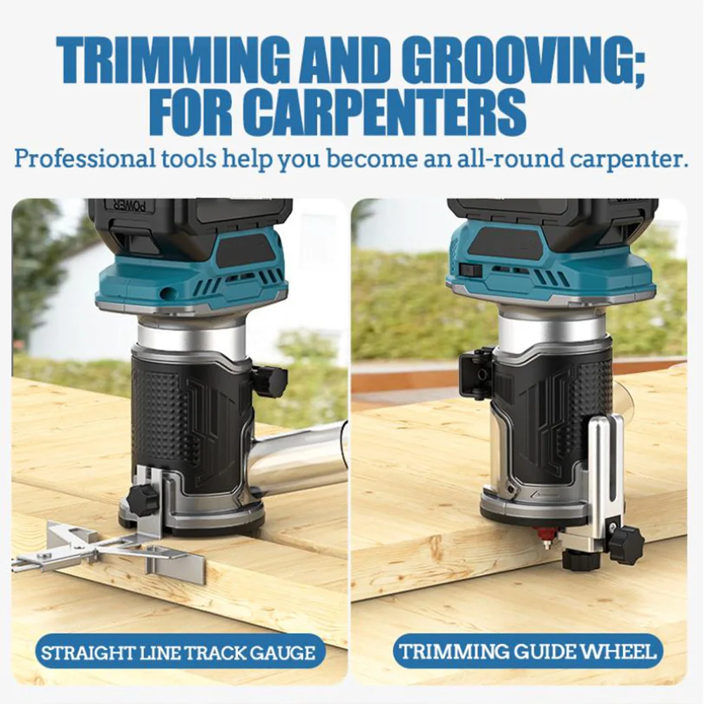 

Бесщеточный фрезер для деревообработки, легкий, беспроводной, для обрезки, с алюминиевым корпусом