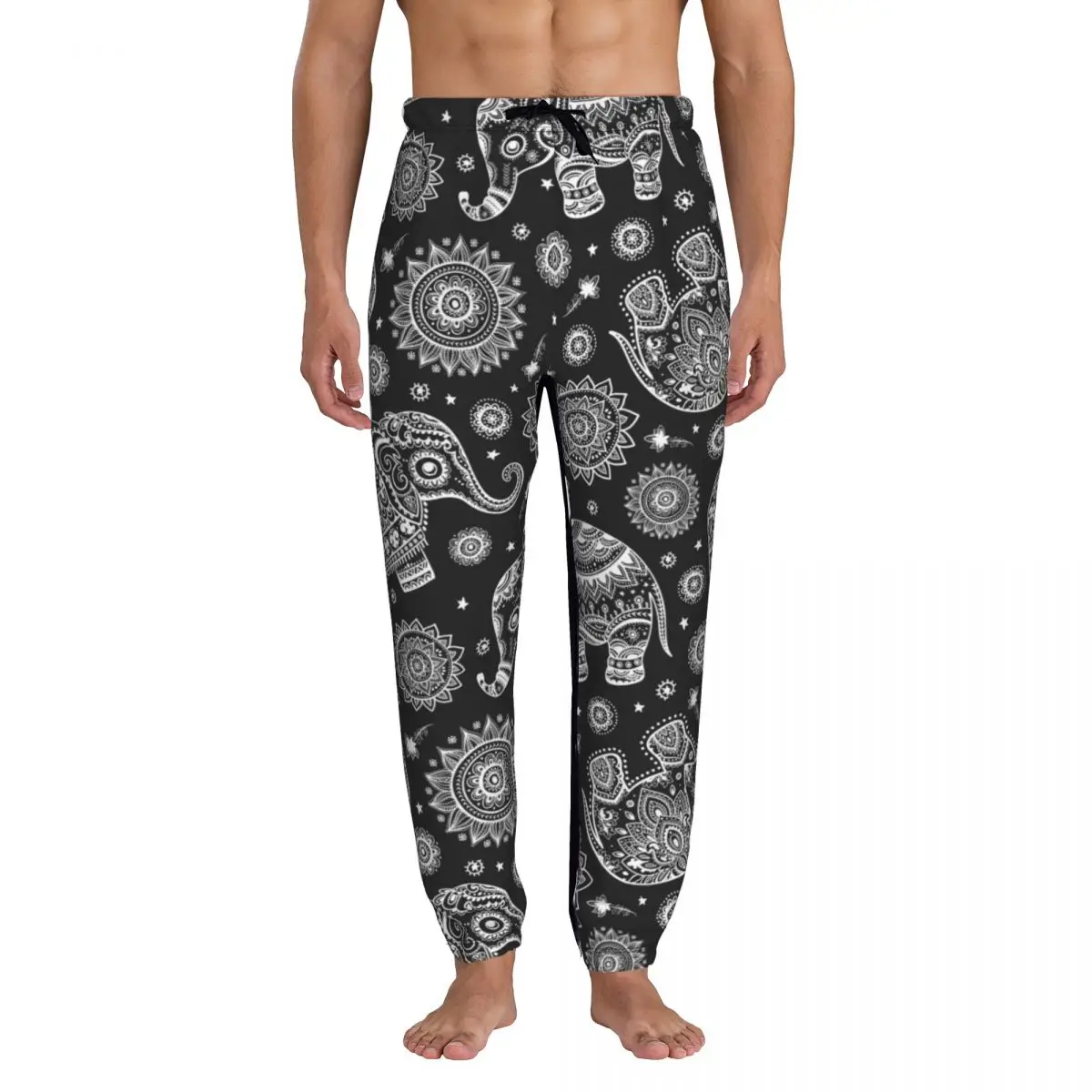 Men Jogging Pants Streetwear Loose Casual Trouser Indian Lotus Ethnic Elephant African Tribal Print Man Pants Sweatpants