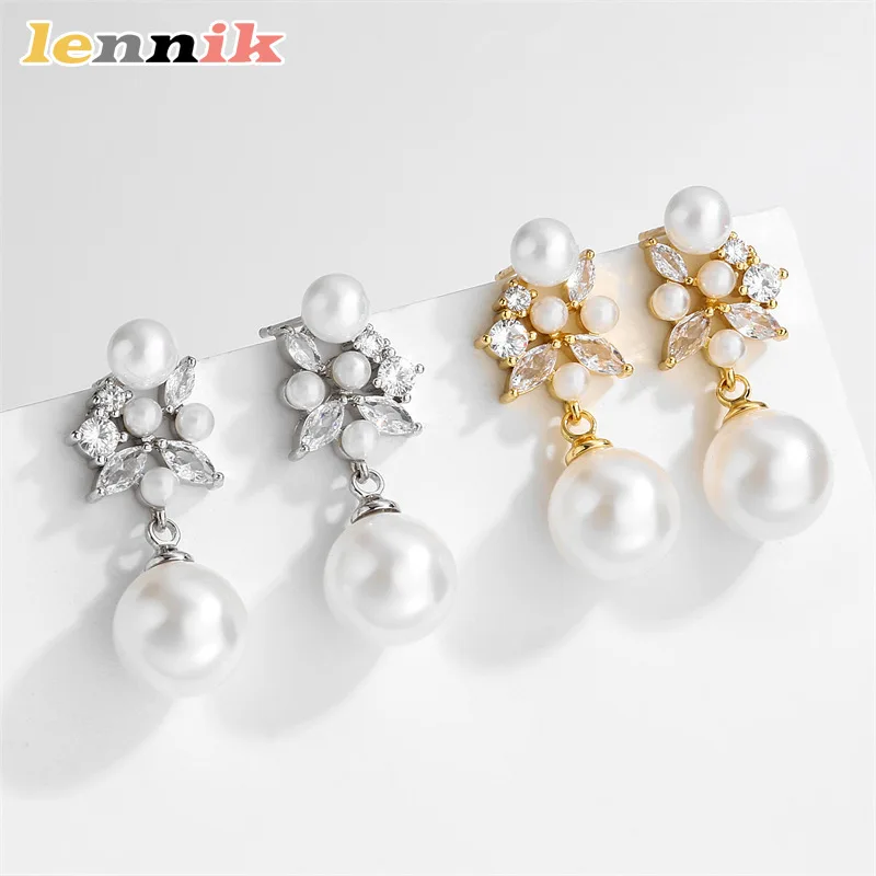 LENNIK New Korean Temperament Internet Celebrity Earrings, Long Style with High-end and Grand Feeling, Hot Sale Women's Earrings
