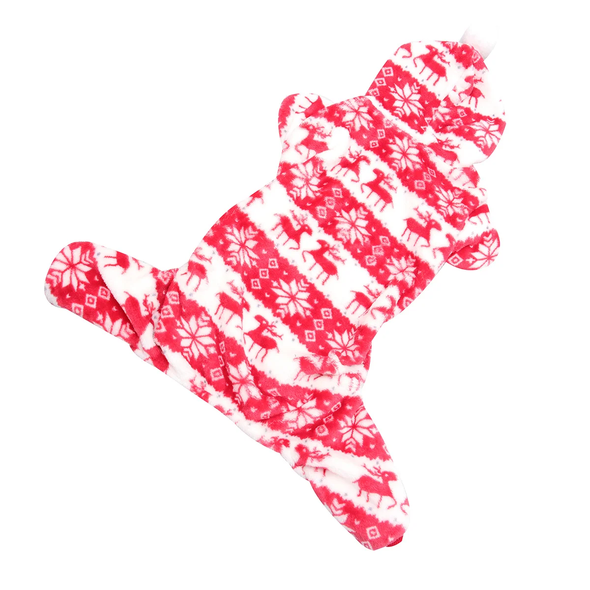 

Stylish Dog Clothes Christmas Deer Design Red Size Xs Warm Four Legs Pet Clothes for Christmas Photo Outdoor Party Dog Cloth