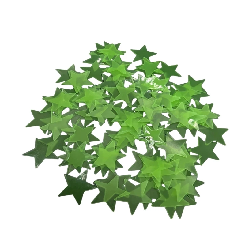 Pack of 100 Glowing 3D Star Sticker for Bedroom Ceiling and Wall Decoration 3cm Diameter Glow In Dark Wall Decal Dropshipping