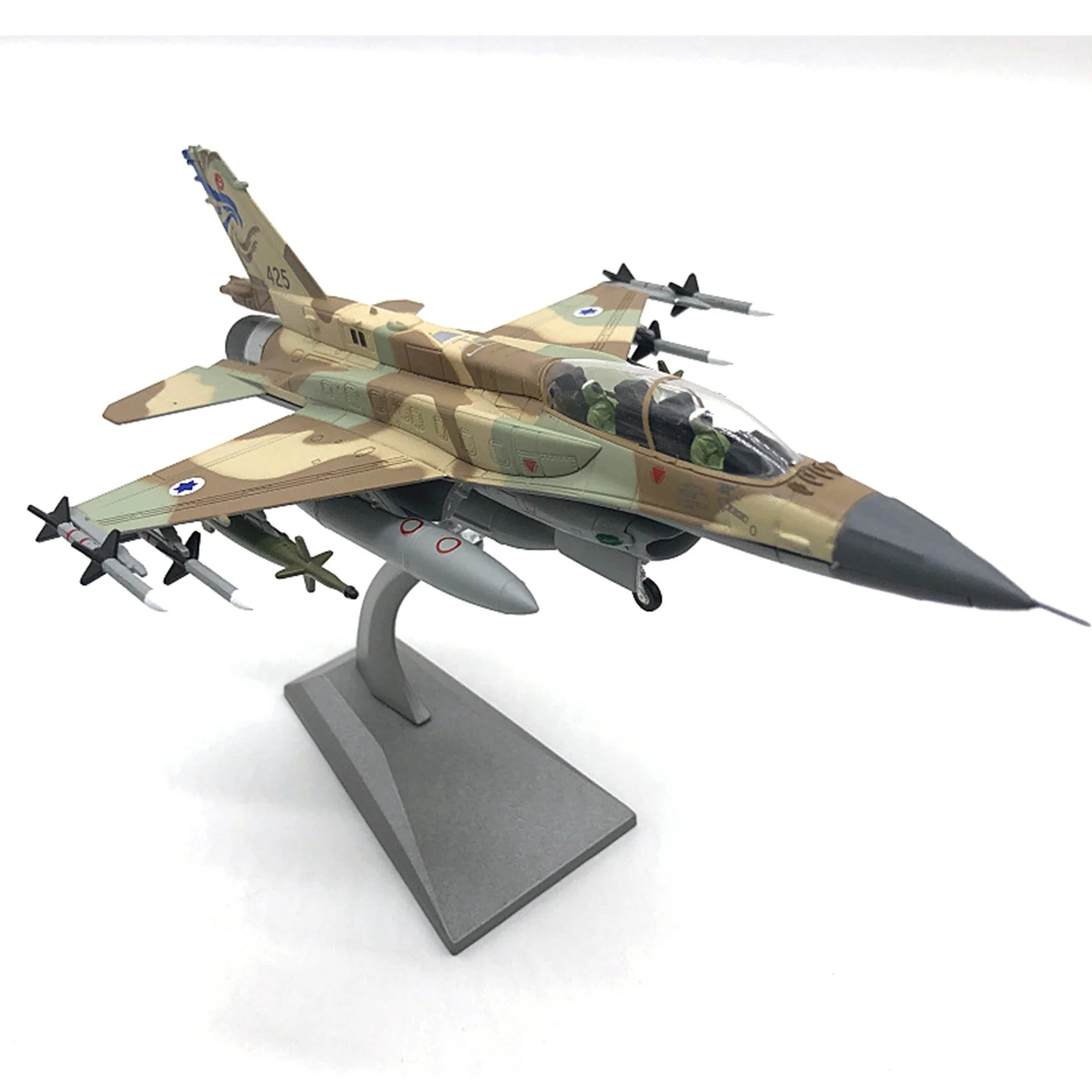B05C-1/72 Israelischer Luftwaffenkämpfer F-16I Flugzeug aus Druckgusslegierung mit Ständer für Kinder Erwachsene Home Office Dekor