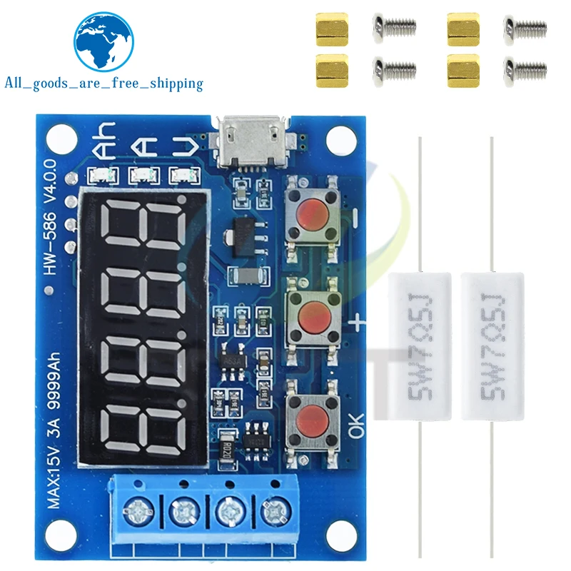 TZT 1/5PCS ZB2L3 Li-ion Lithium Lead-acid Battery Capacity Meter Discharge Tester Analyzer