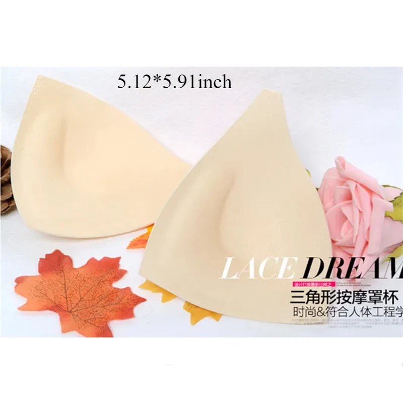 10 pairs massage Knead bra pads  wedding dress and swimsuit sponge chest lift bra pads cups insert accessory in skin color