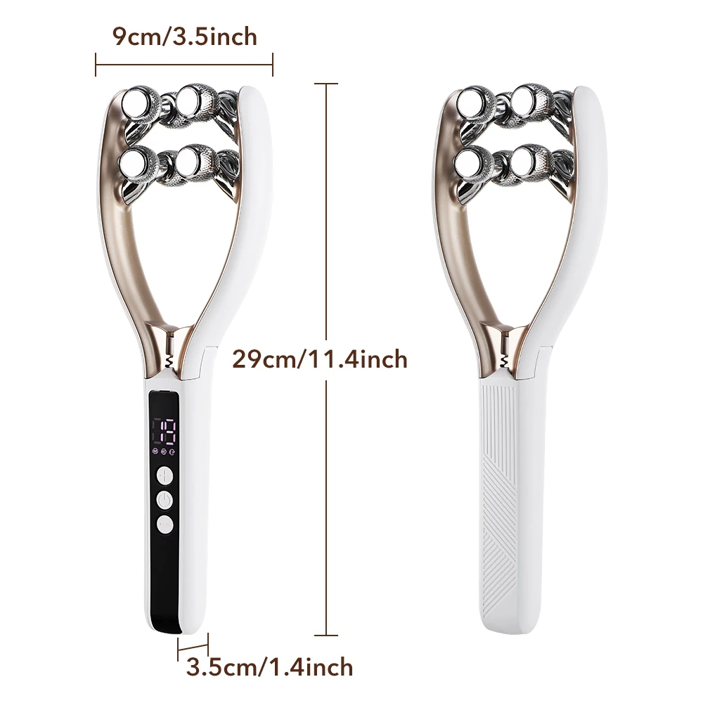 Facial Massager for Face and Neck V‑Shape Lifting Roller with Microcurrent Massage Face Slimmer Device