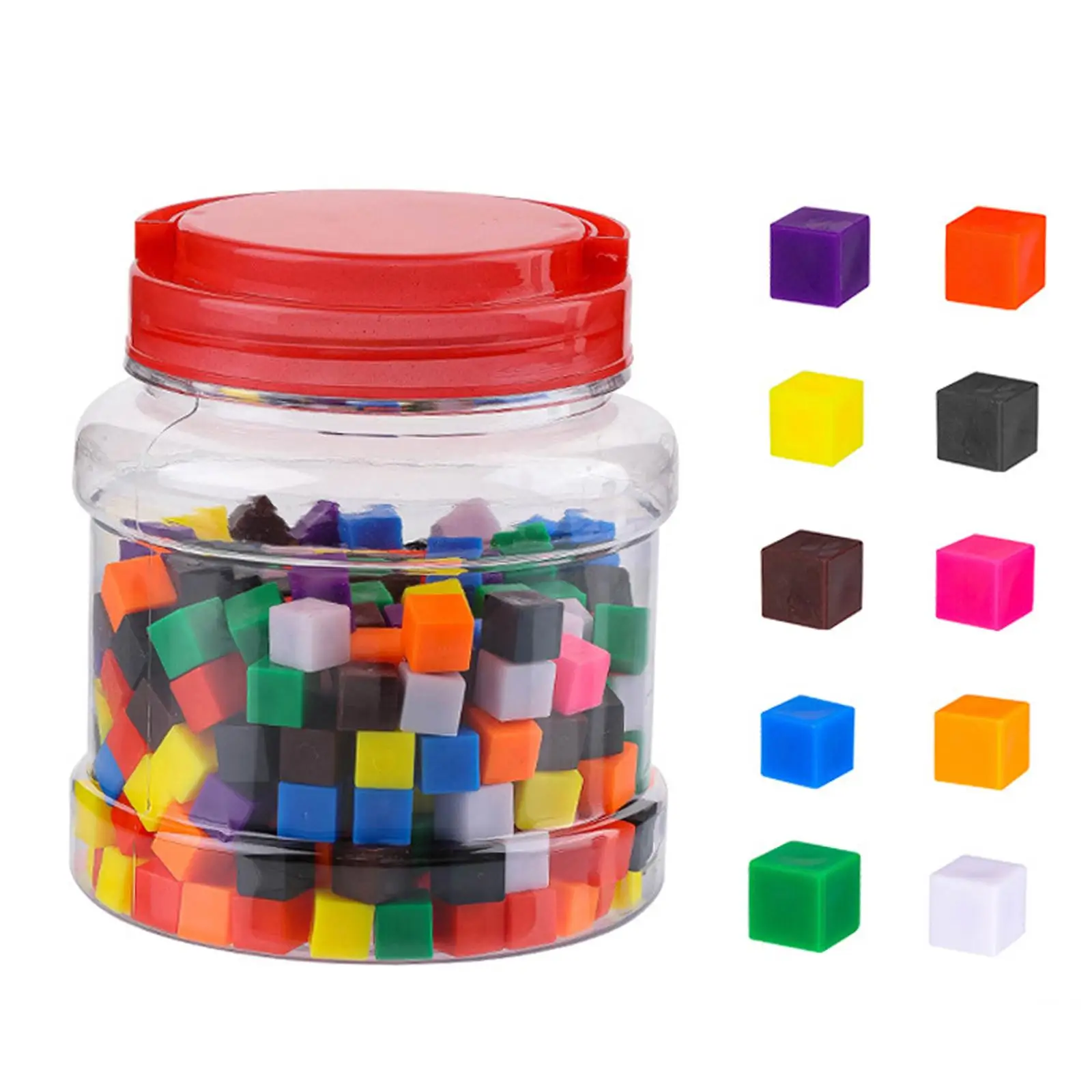 Math Cubes Manipulatives Centimeter Cubes for Kids Counting Color Sorting Toy Homeschool Educational Blocks Elementary School