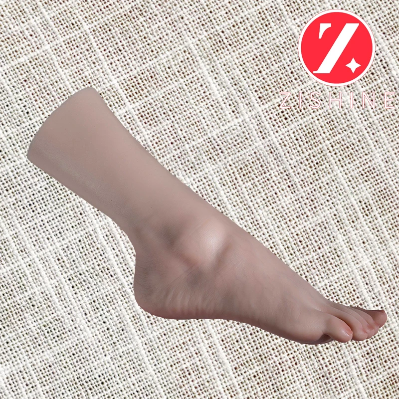 

Female Foot Model Lifelike J3501 Silicone Simulation Mannequin Feet Fetish Fake Nail Manicure Art Shoes Display Props Pedi