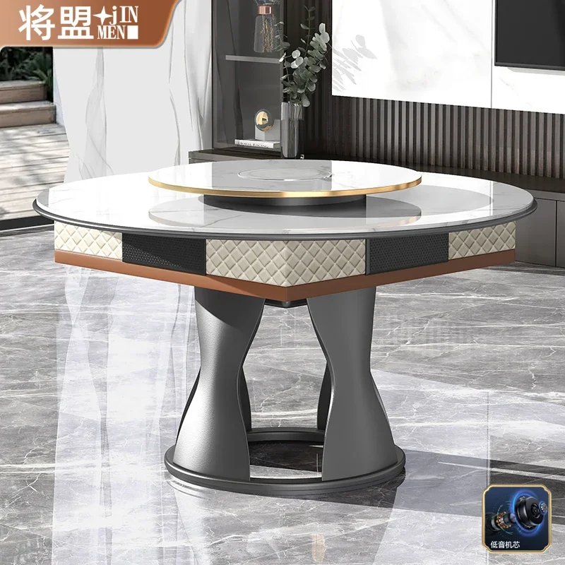 Mahjong machine Automatic household dining table with induction cooker Mahjong table Dual-purpose rotating countertop