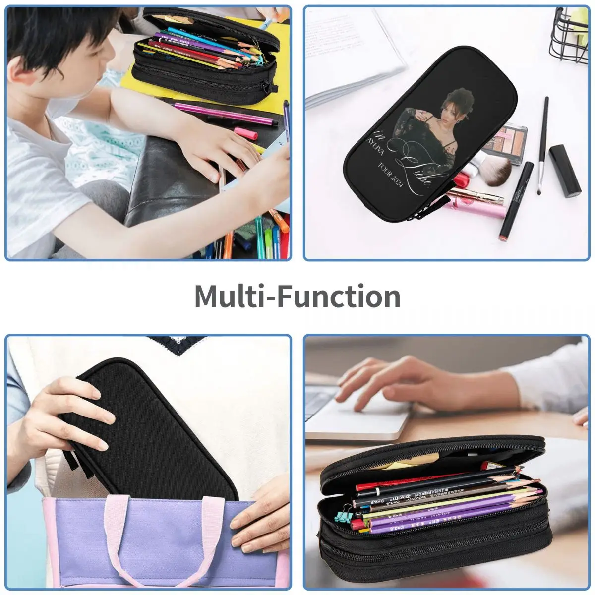 Ayliva In Liebe Tour 2024 Concert Pencil Cases Cute Pen Bag for Student Big Capacity School Supplies Gift Pencilcases