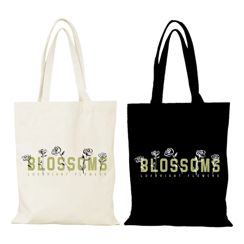 the Tote Bag Fashion Handbags Women Flowers Leisure Women's Handbag Folding Shopping Bag Cloth Bags Eco Shopper Beach Canvas New