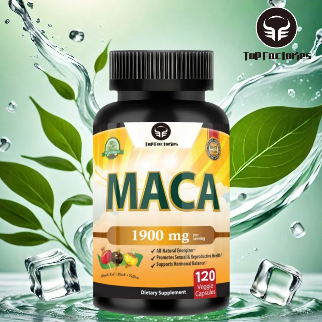 Top Factories Organic Maca Gen Black Red Yellow Food Capsules Non Gmo Gelatin Pure Peru Supports Reproduction Natural Energy