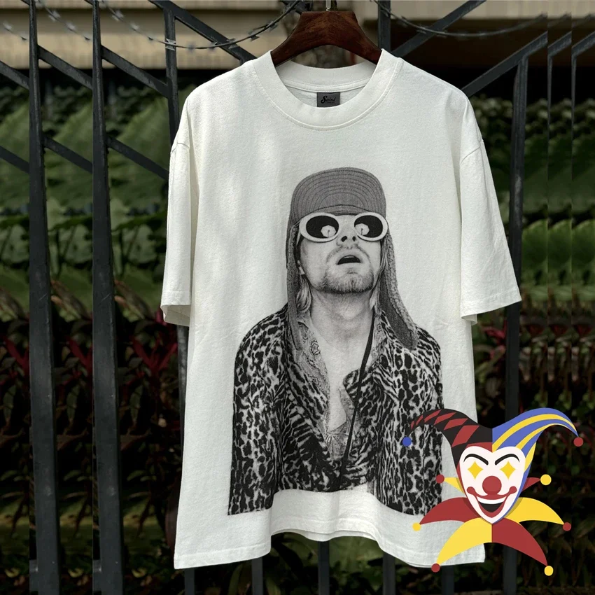 Kurt Cobain Wearing Sunglasses T Shirt Men Women High Quality Tees Tops T-Shirt