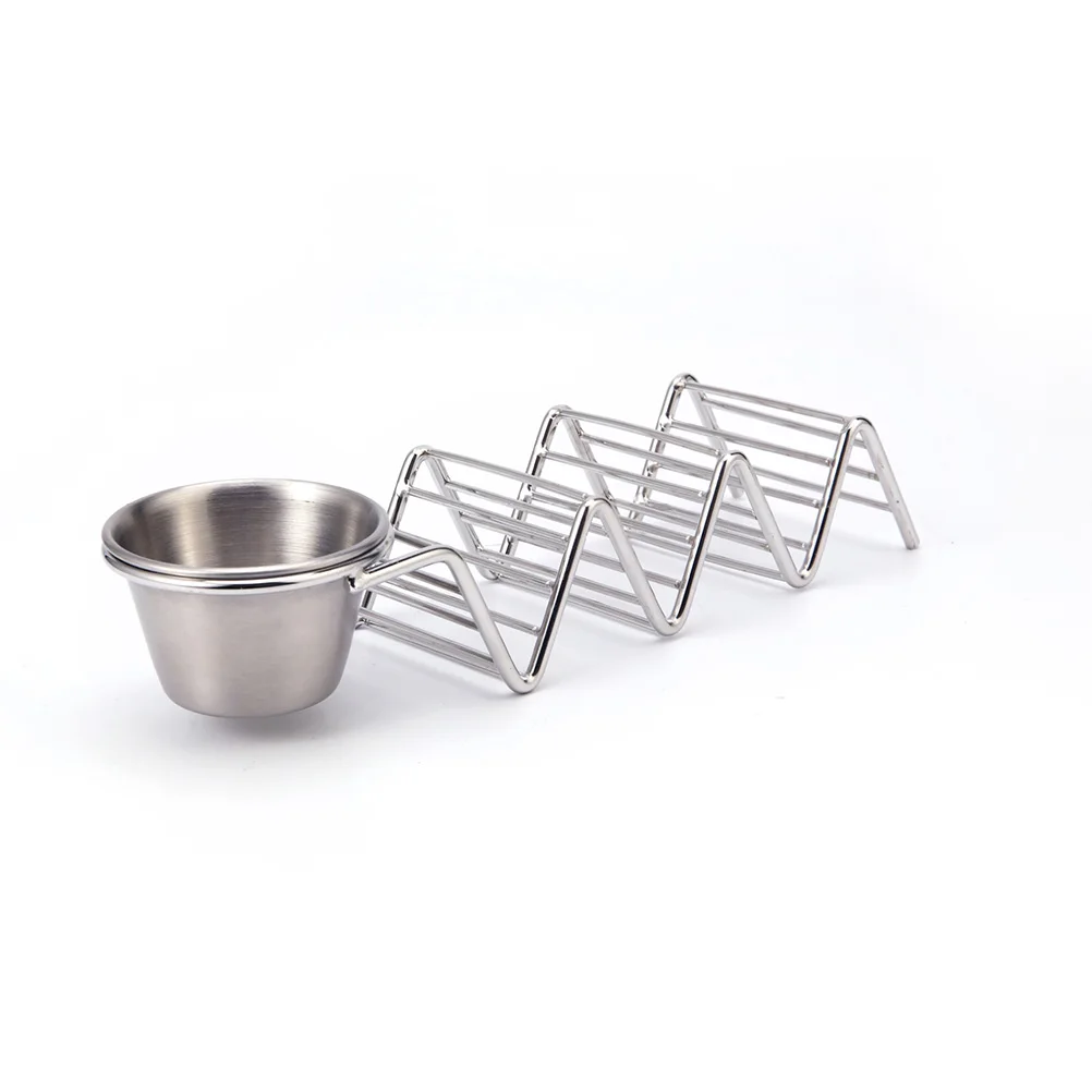 

2 pcs Mexican Rack Stainless Steel Taco Holder Thick Mexican Food Taco St Rack Base Food St Party BBQ