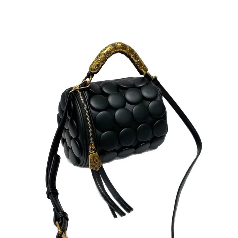 Wateremmertas 2025, nieuwe retro casual mode, cilindrische crossbody-tas met enkele schouder