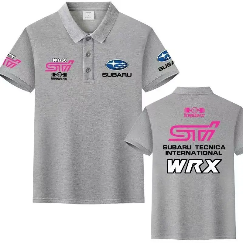 Subaru SUBARU accesorios de coche mismo estilo Fans de coches 2025 Racing Ice seda Polo de algodón Camiseta de manga corta