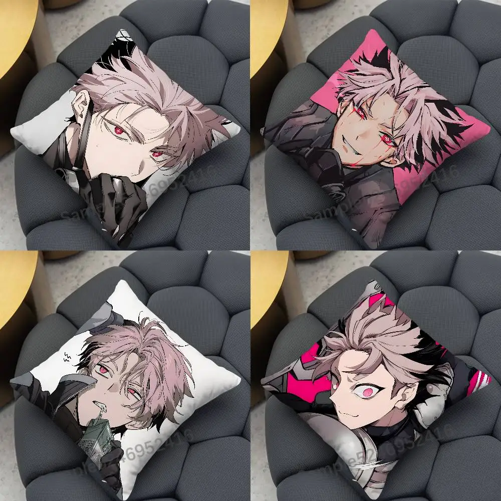Gen Narumi K-Kaiju No 8 Square Cushion Pillow Case Sofa  Bedroom/Living Room Backrest Multiple Sizes Washable Covers