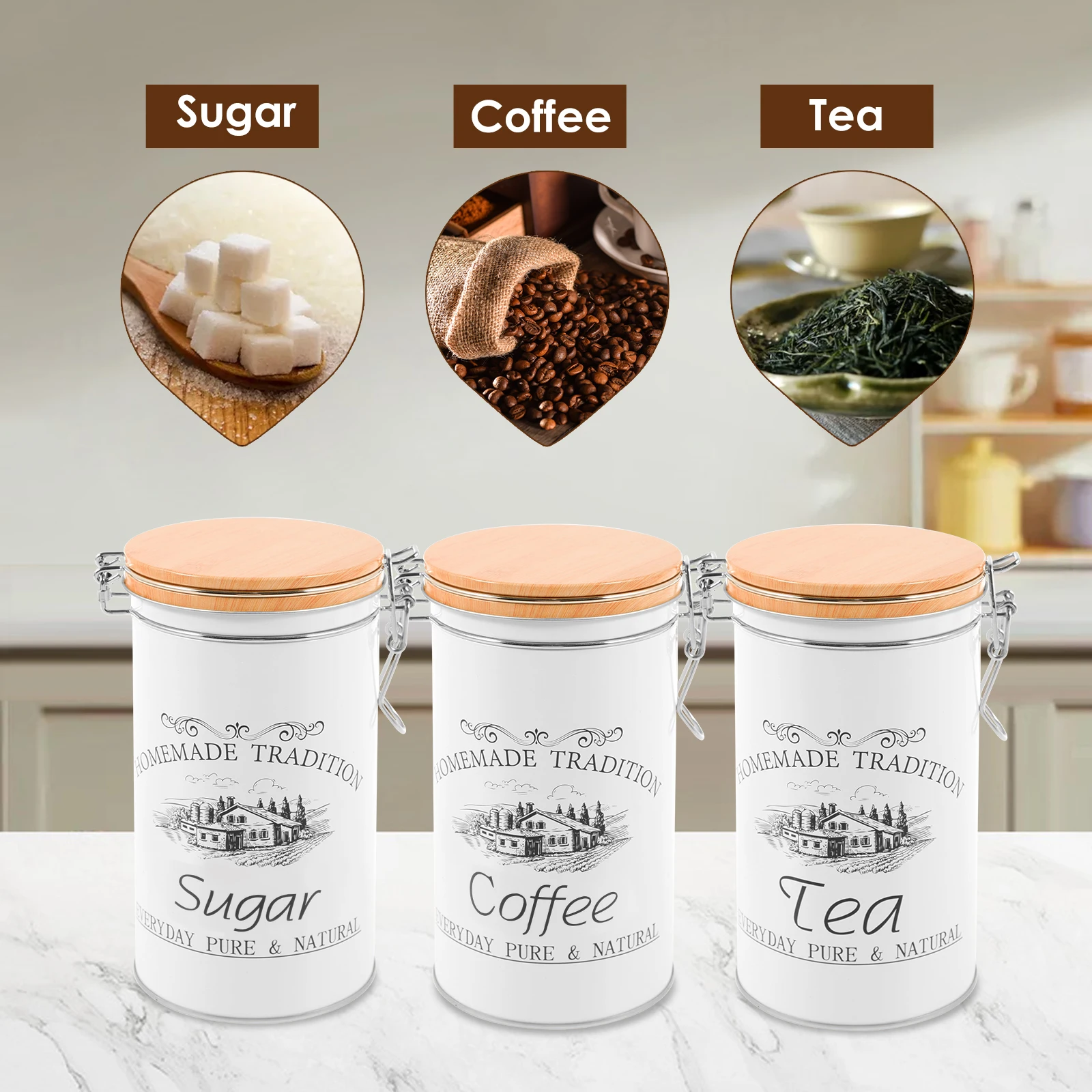 Tea Coffee Sugar Canisters 2