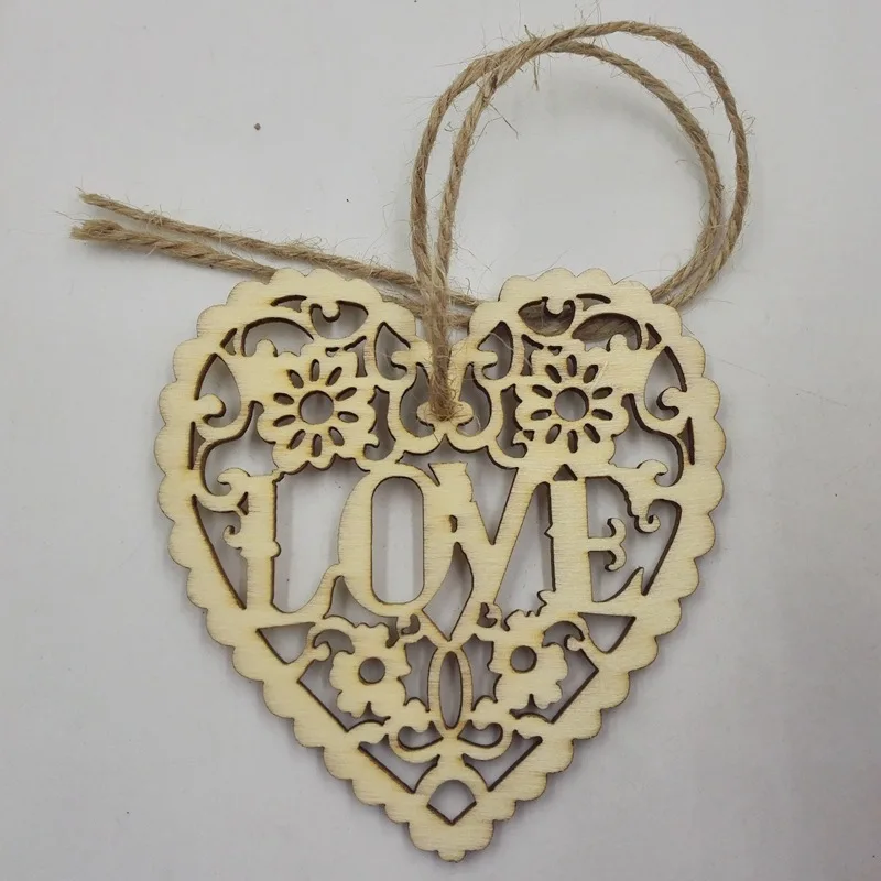 Fivela de coração de pêssego esculpida em madeira natural amor, suprimentos de casamento acessórios de roupas pingente decorativo amor