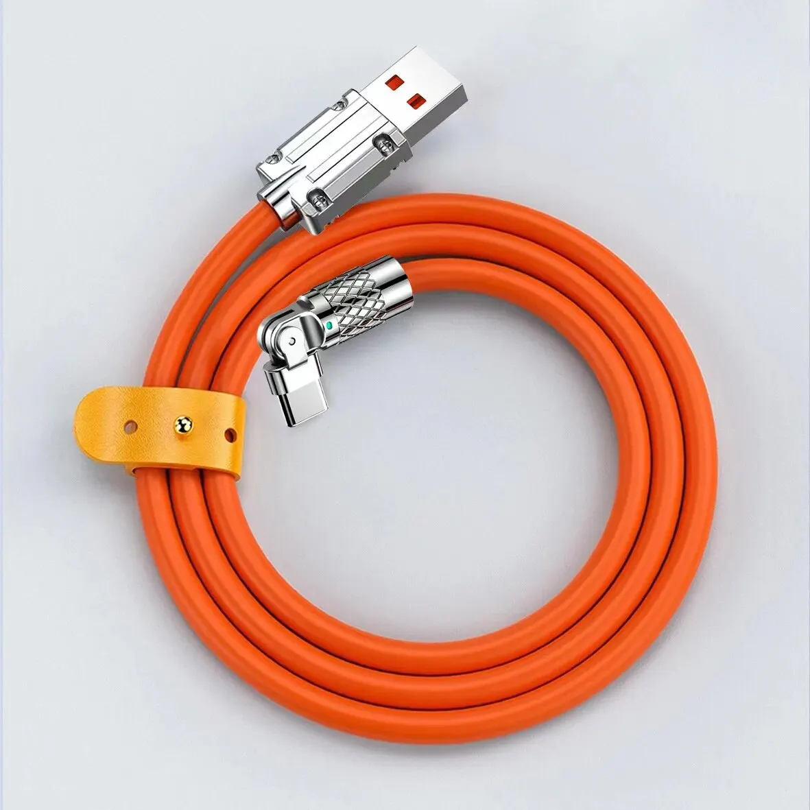 120W 7A Fast Charge USB Type C Cable 180 Degree Rotation Elbow Cable for Game for Xiaomi Redmi Honor Phone Charger USB C Cable