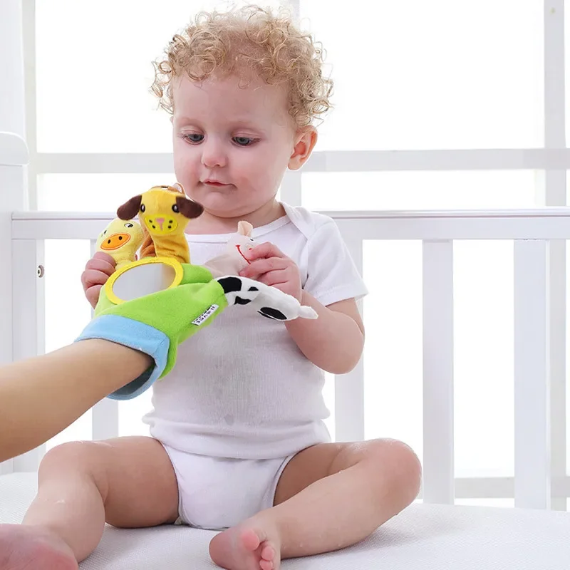 Baby Kleinkind Spielzeug Plüsch Tier Spielzeug Hand Tiere Pädagogische Junge-Spielzeug für Kleinkinder Entwicklungs Stoff Plüsch-Spielzeug Puppen Handschuhe