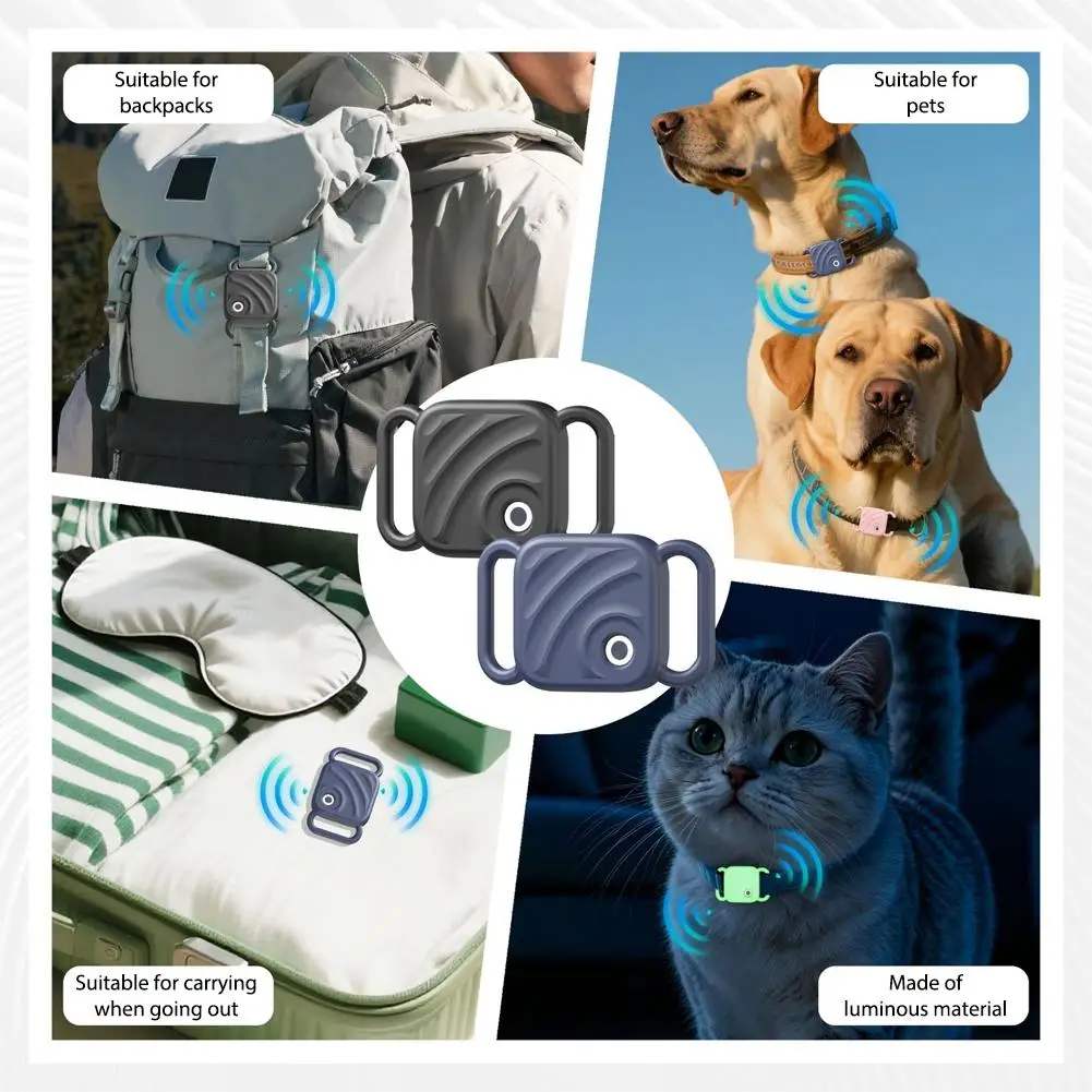 For UGREEN FineTrack Protective Case for Pet Collar Dogs Cats Backpack Soft Silicone Anti Drop Shockproof Night Glow 4 Colors
