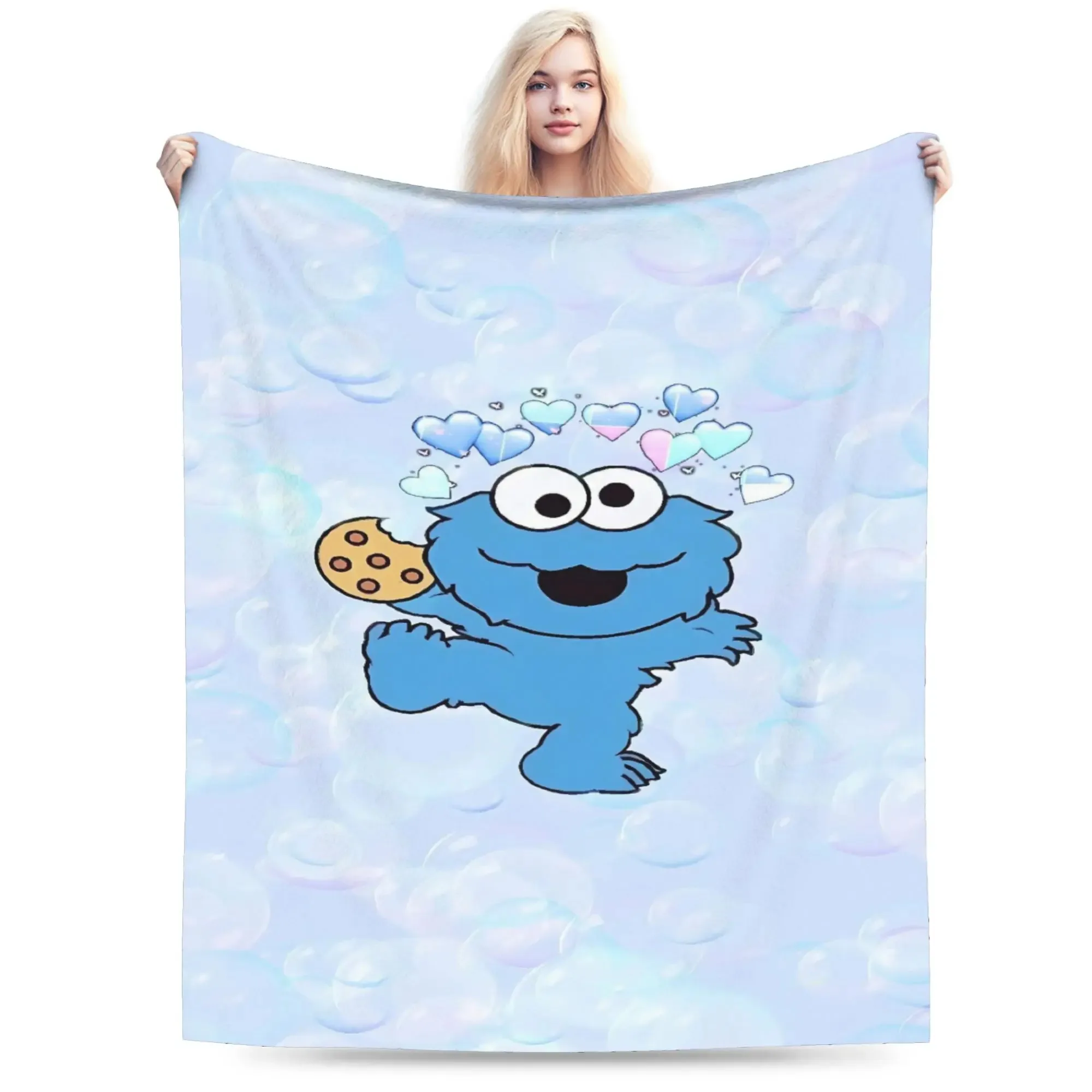 

Warm BlanketKids Travel Sesames Streets Throw Blanket Flannel Bedspread For Living Room Funny Sofa Bed Cover