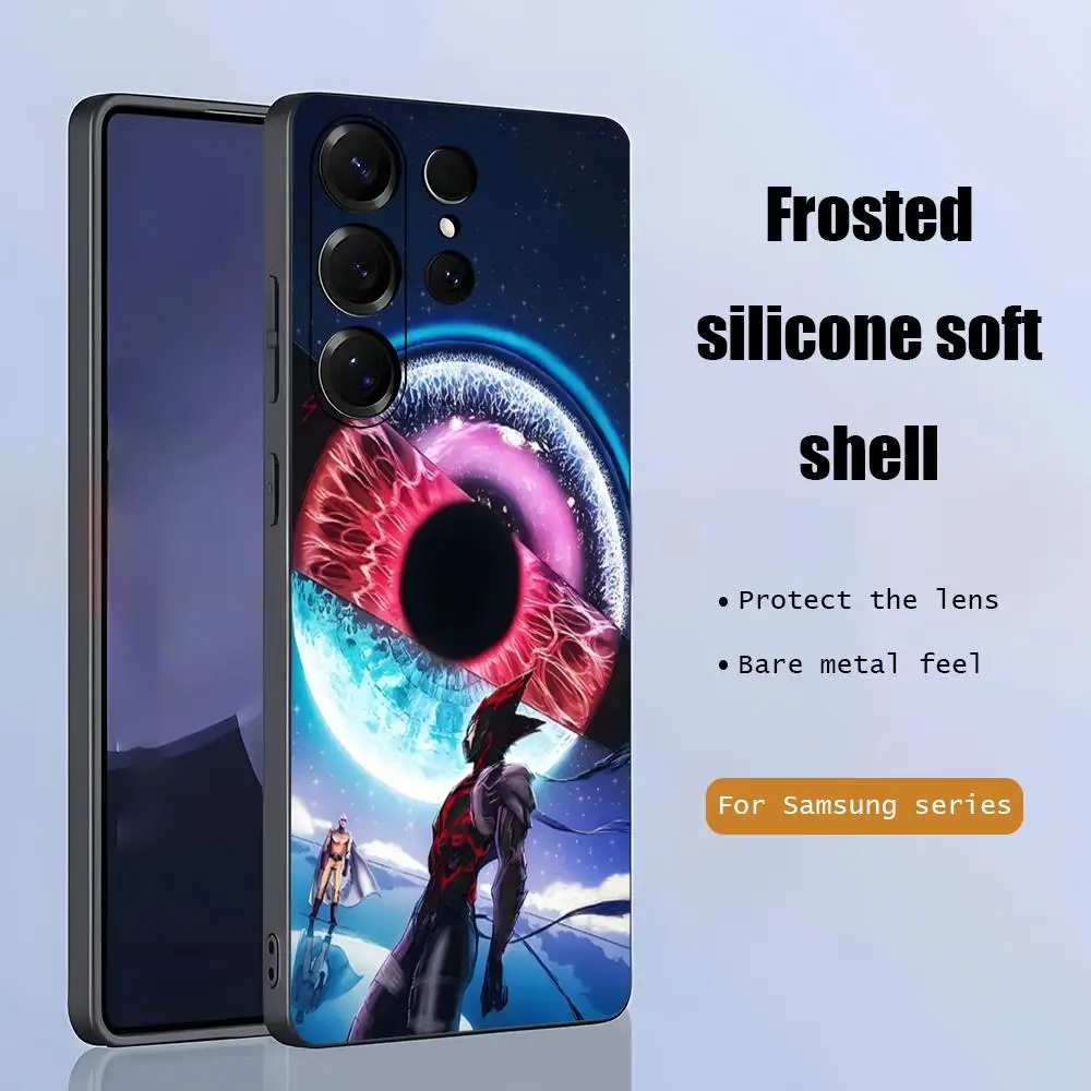 One P-punch man Anime Phone Case For Samsung Galaxy S26 S25 S24 S23 S22 S21 Plus Ultra Fold A Soft Black - view 3