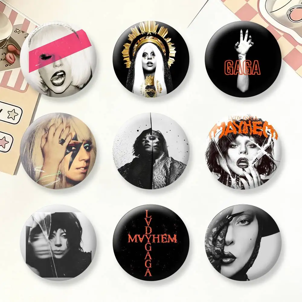 

Singer L-Lady G-Gaga Button Pins Backpack Clothing Decor Brooch Badge Jewelry Gifts for Kids