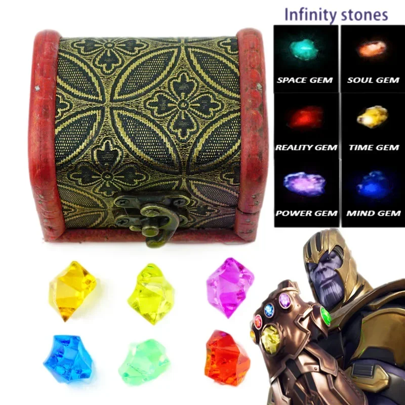 Infinity Gauntlet-Juego de piedras del infinito, abalorios acrílicos de gemas de 6 piezas, accesorios de Cosplay