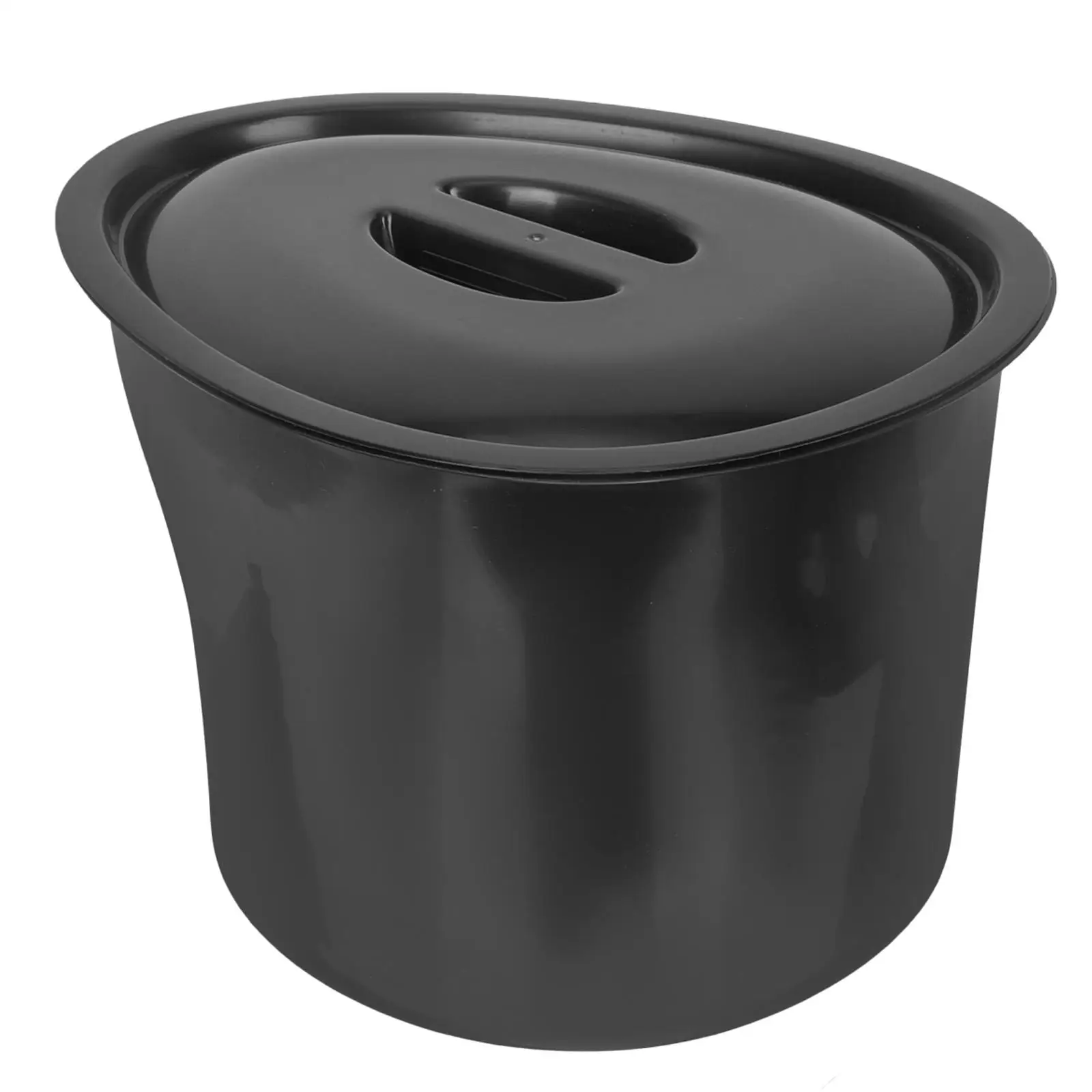 

Elderly Pregnant Disabled Potty Bucket 5L Black Durable Plastic Bedside Toilet Lid Cover Urine Bedpan Kids Chamber Pot Spittoon