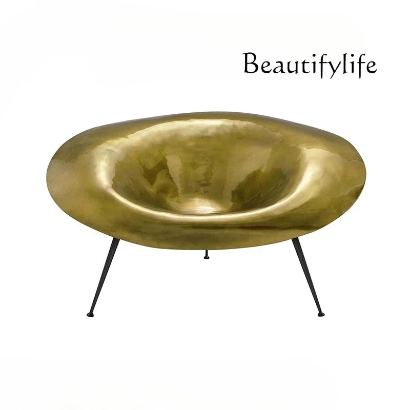 Si Modern Modern Minimalist Creative Design Living Room Hotel Art Handmade Fiberglass Lotus Leaf Chair
