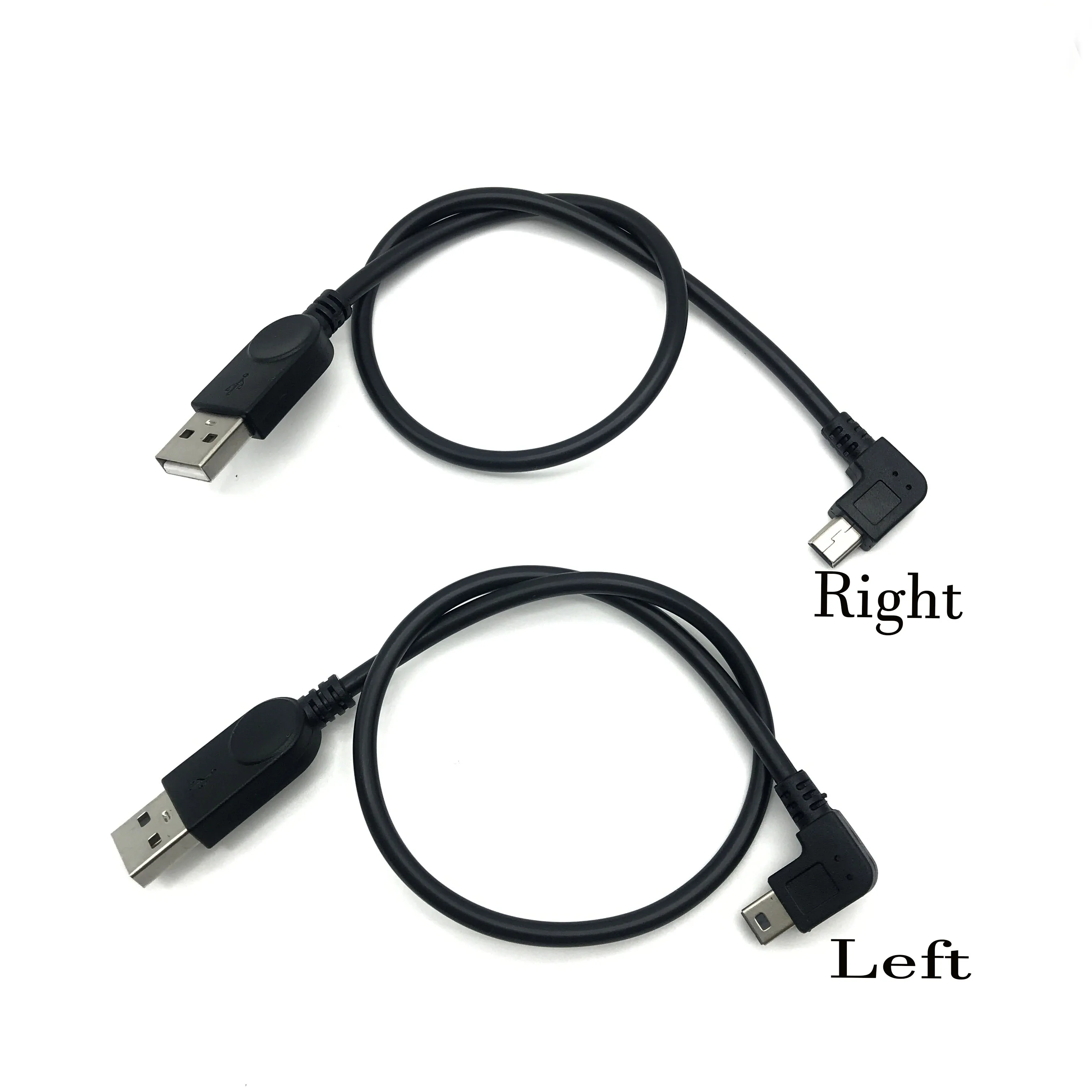 USB 2.0 Male to Mini USB UP Down Left Right Angled 90 Degree Cable 0.25m 0.5m  for Camera MP4 Tablet