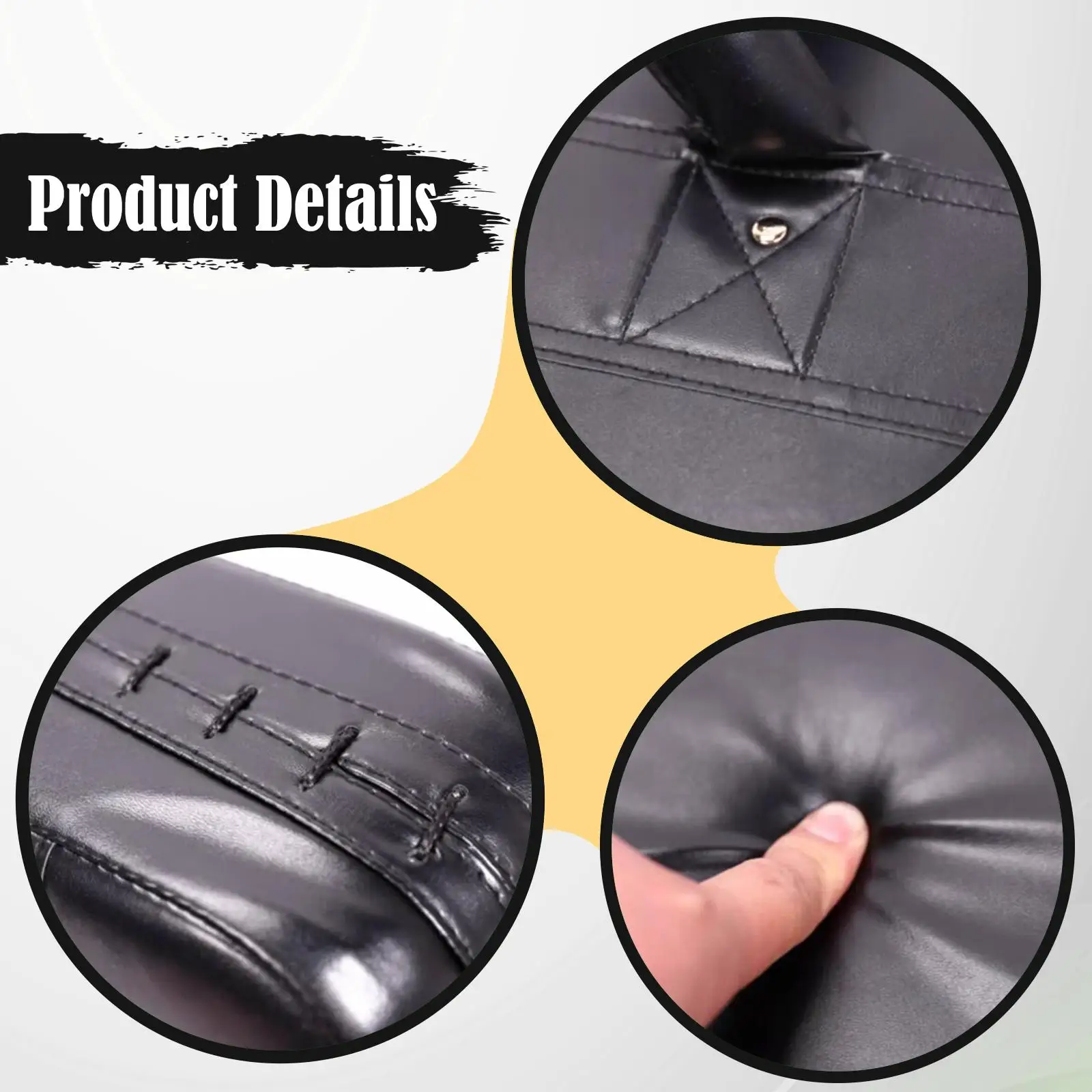 แผ่นบล็อกกิ้งหนัง PU พร้อมที่จับสำหรับการฝึกซ้อมบาสเกตบอลและฟุตบอล