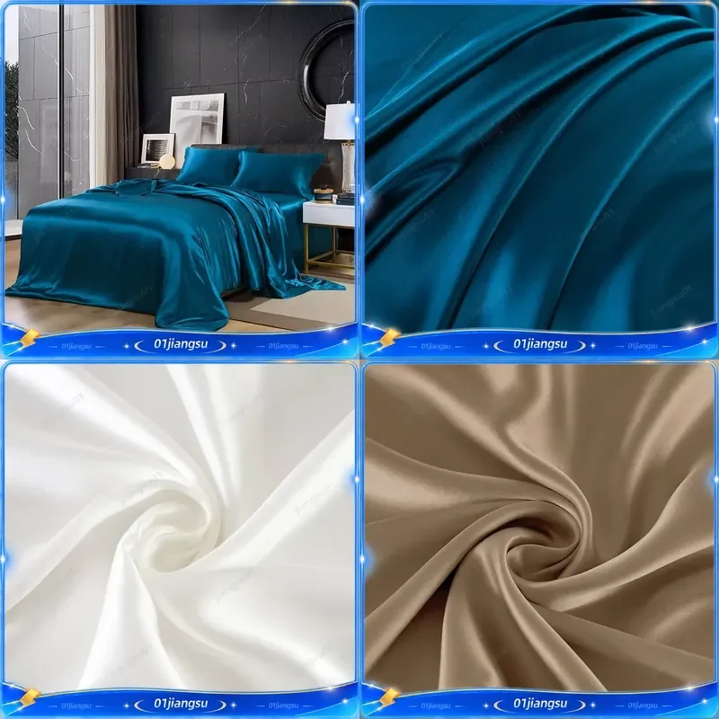 25mm 100% Mulberry Silk Duvet Cover 1PC Seamless Solid Color Bedding High Quality Custom Size Luxury Soft Hypoallergenic