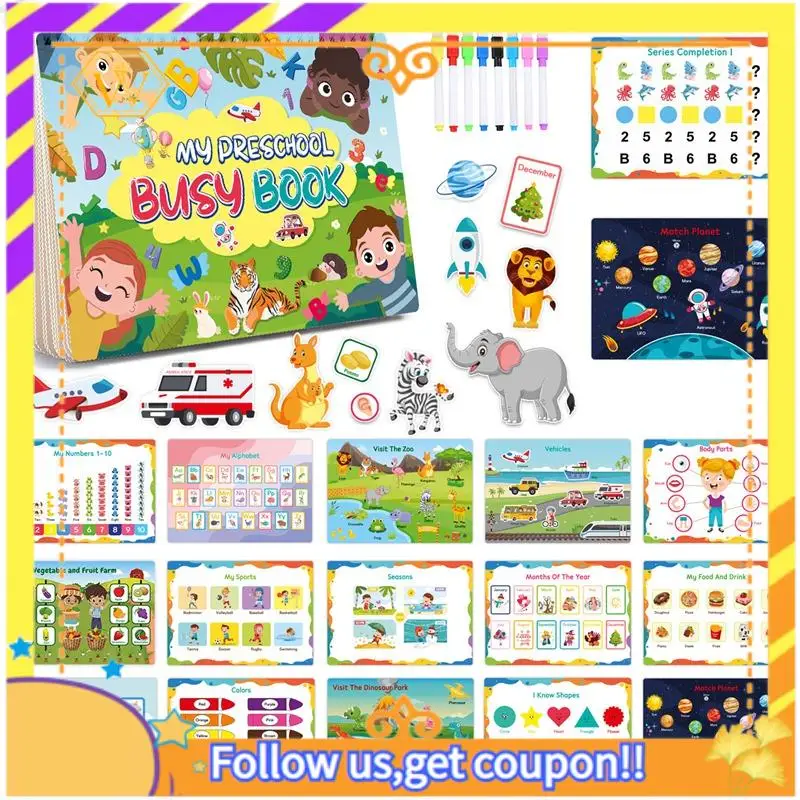 

Montessori Book Learning Toys 32 Themes Activity Binder Early Educational Autism Sensory Toys