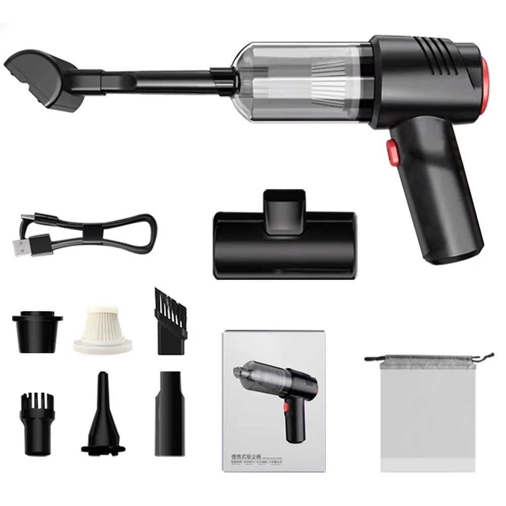 Car Wireless Vacuum Cleaner 5500Pa Strong Suction Handheld Vacuum Cleaner Parts Accessories 22*16*6cm